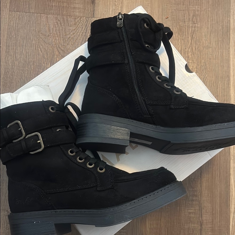 Blowfish Malibu Vegan Black High-Top Boots size 7